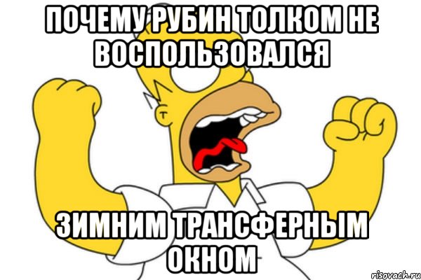 почему рубин толком не воспользовался зимним трансферным окном, Мем Разъяренный Гомер