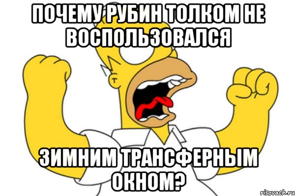 почему рубин толком не воспользовался зимним трансферным окном?, Мем Разъяренный Гомер