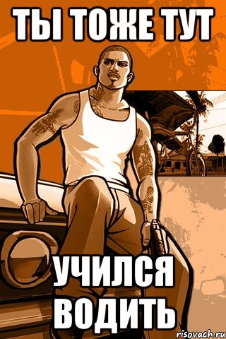 ты тоже тут учился водить, Мем GTA