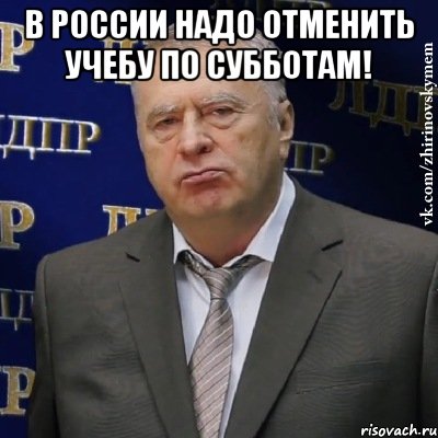 в россии надо отменить учебу по субботам! , Мем Хватит это терпеть (Жириновский)