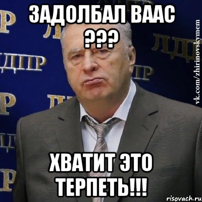 задолбал ваас ??? хватит это терпеть!!!, Мем Хватит это терпеть (Жириновский)