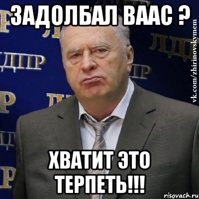 задолбал ваас ? хватит это терпеть!!!, Мем Хватит это терпеть (Жириновский)