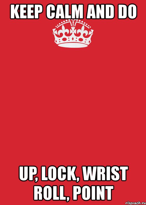 keep calm and do up, lock, wrist roll, point, Комикс Keep Calm 3