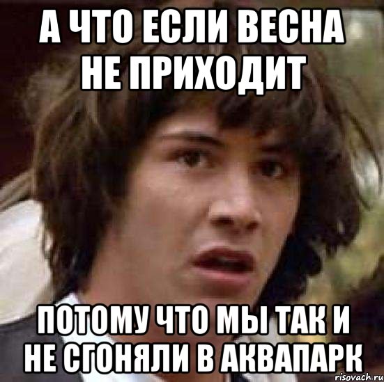 а что если весна не приходит потому что мы так и не сгоняли в аквапарк, Мем А что если (Киану Ривз)