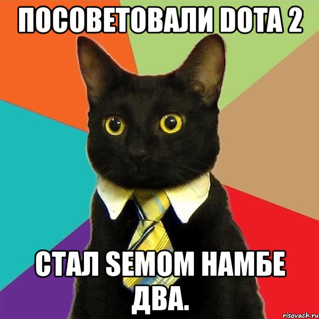 посоветовали dota 2 стал semom намбе два., Мем  Кошечка