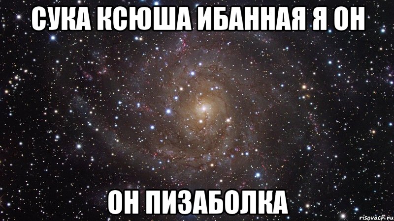 сука ксюша ибанная я он он пизаболка, Мем  Космос (офигенно)