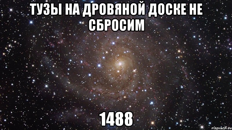 тузы на дровяной доске не сбросим 1488, Мем  Космос (офигенно)