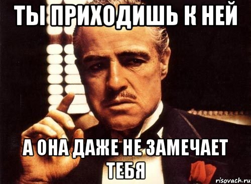 ты приходишь к ней а она даже не замечает тебя, Мем крестный отец