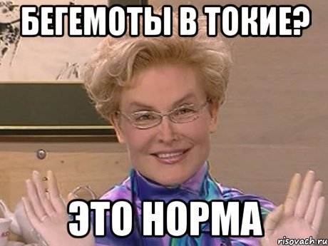 бегемоты в токие? это норма, Мем Елена Малышева