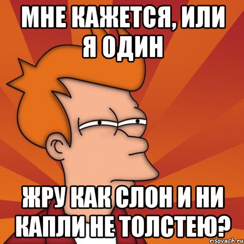 мне кажется, или я один жру как слон и ни капли не толстею?, Мем Мне кажется или (Фрай Футурама)