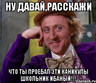 ну давай,расскажи что ты проебал эти каникулы школьник ибаный!!!, Мем мое лицо