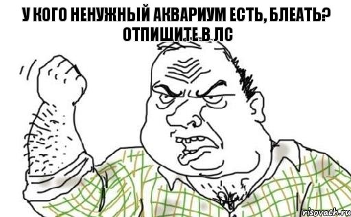 У кого ненужный аквариум есть, блеать? Отпишите в ЛС, Комикс Мужик блеать