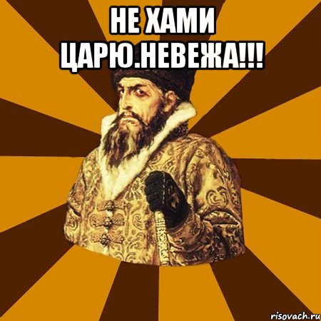 не хами царю.невежа!!! , Мем Не царское это дело