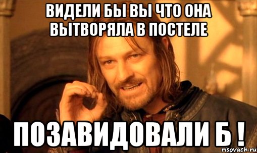 видели бы вы что она вытворяла в постеле позавидовали б !, Мем Нельзя просто так взять и (Боромир мем)