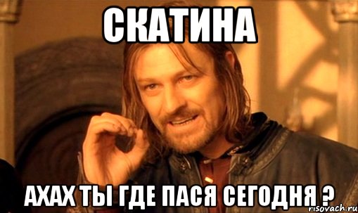 скатина ахах ты где пася сегодня ?, Мем Нельзя просто так взять и (Боромир мем)