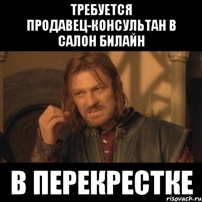 требуется продавец-консультан в салон билайн в перекрестке, Мем Нельзя просто взять