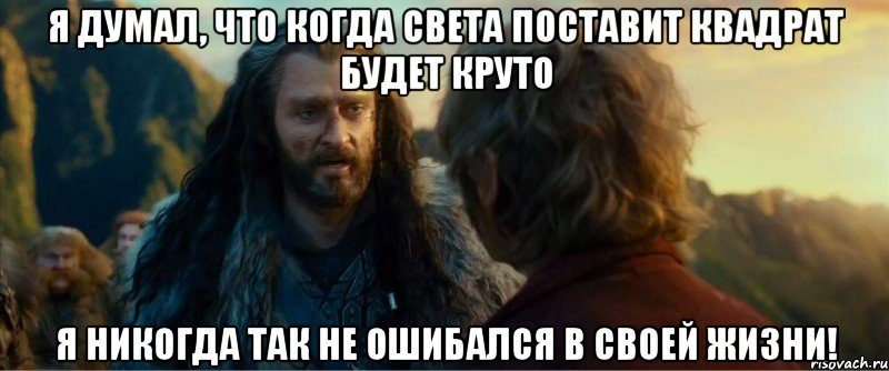 я думал, что когда света поставит квадрат будет круто я никогда так не ошибался в своей жизни!, Мем никогда еще так не ошибался