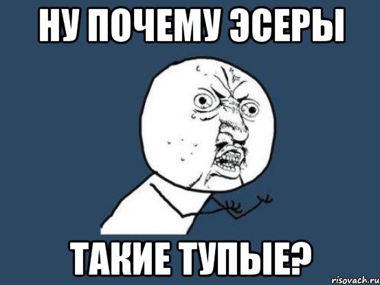 ну почему эсеры такие тупые?, Мем Ну почему