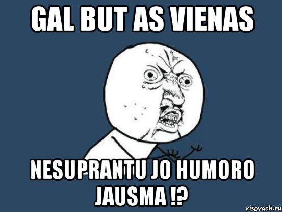 gal but as vienas nesuprantu jo humoro jausma !?, Мем Ну почему