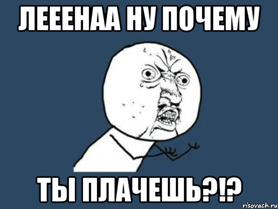 лееенаа ну почему ты плачешь?!?, Мем Ну почему