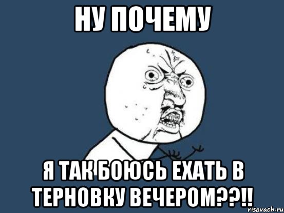 ну почему я так боюсь ехать в терновку вечером??!!, Мем Ну почему