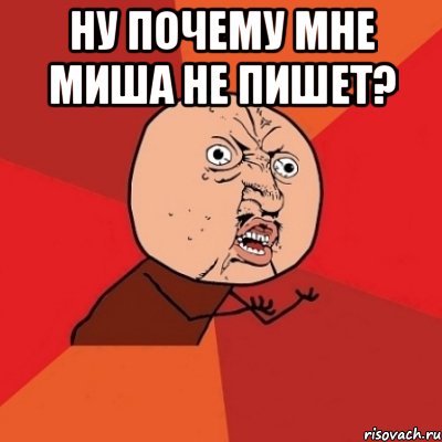 ну почему мне миша не пишет? , Мем Почему