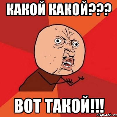 какой какой??? вот такой!!!, Мем Почему