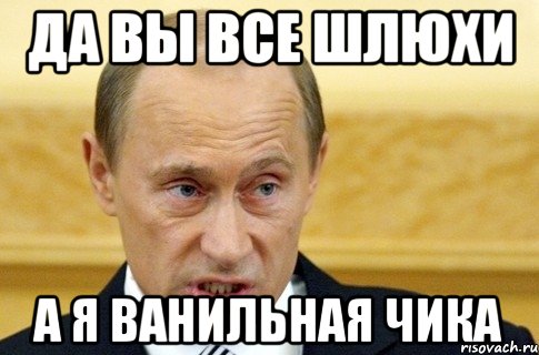 да вы все шлюхи а я ванильная чика, Мем путин