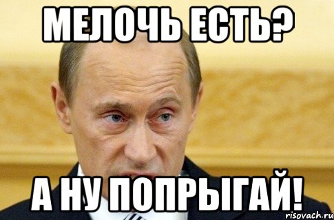 мелочь есть? а ну попрыгай!, Мем путин