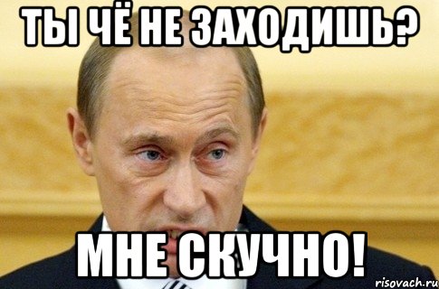 ты чё не заходишь? мне скучно!, Мем путин