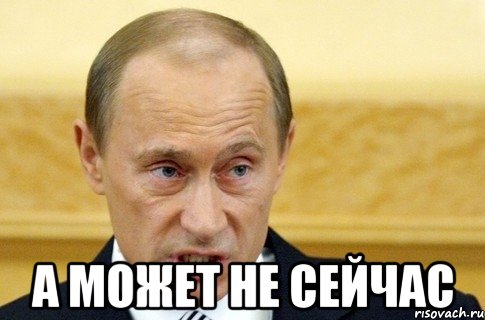  а может не сейчас, Мем путин