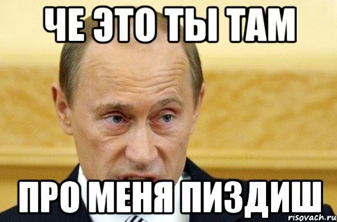 че это ты там про меня пиздиш, Мем путин