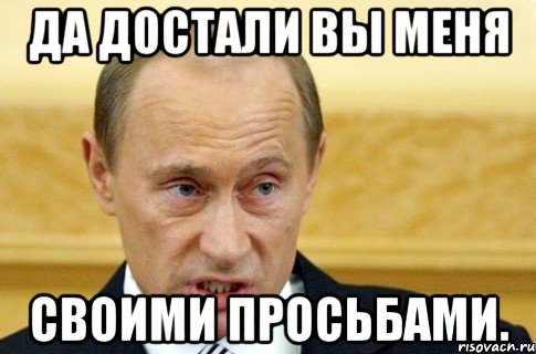 да достали вы меня своими просьбами., Мем путин