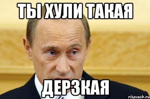 ты хули такая дерзкая, Мем путин