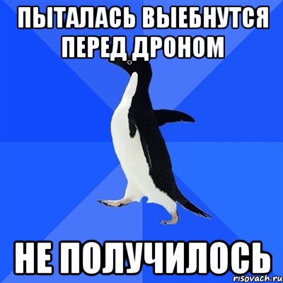 пыталась выебнутся перед дроном не получилось, Мем  Социально-неуклюжий пингвин