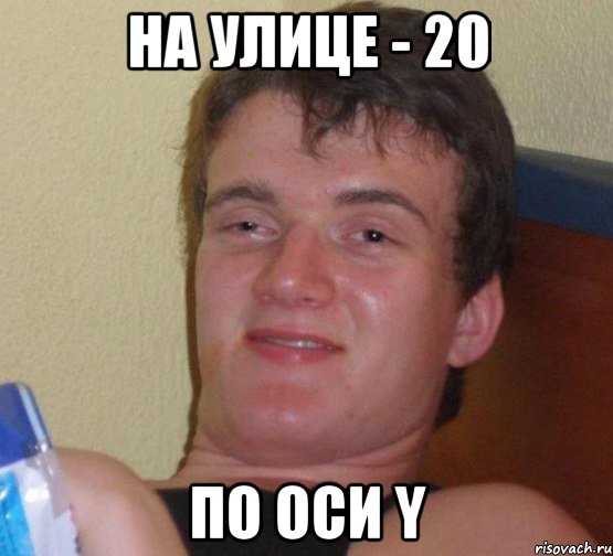 на улице - 20 по оси y, Мем 10 guy (Stoner Stanley really high guy укуренный парень)