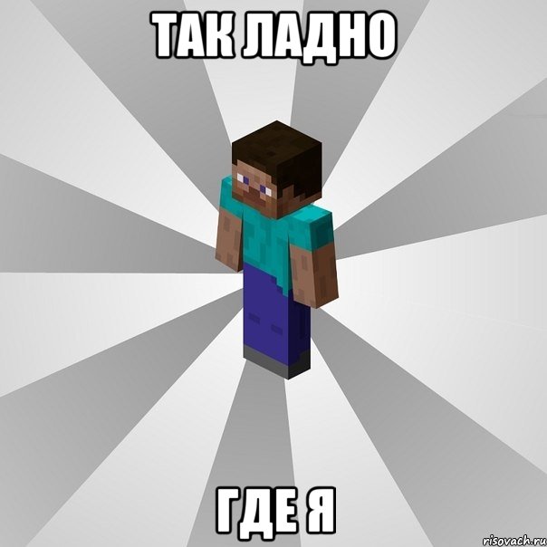 так ладно где я, Мем Типичный игрок Minecraft