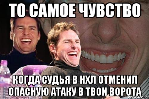 то самое чувство когда судья в нхл отменил опасную атаку в твои ворота