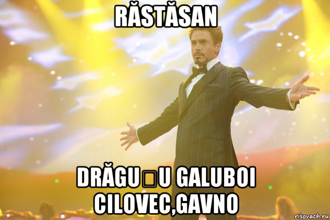 răstăsan drăguțu galuboi cilovec,gavno, Мем Тони Старк (Роберт Дауни младший)