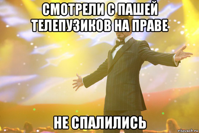 смотрели с пашей телепузиков на праве не спалились, Мем Тони Старк (Роберт Дауни младший)