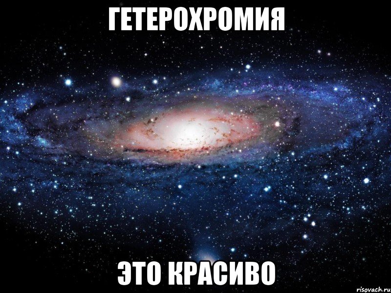 гетерохромия это красиво, Мем Вселенная