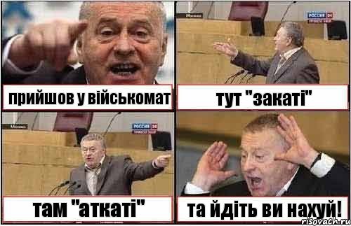 прийшов у військомат тут "закаті" там "аткаті" та йдіть ви нахуй!, Комикс жиреновский