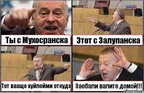 Ты с Мухосранска Этот с Залупанска Тот вааще хуйпойми откуда Заебали валите домой!!!, Комикс жиреновский