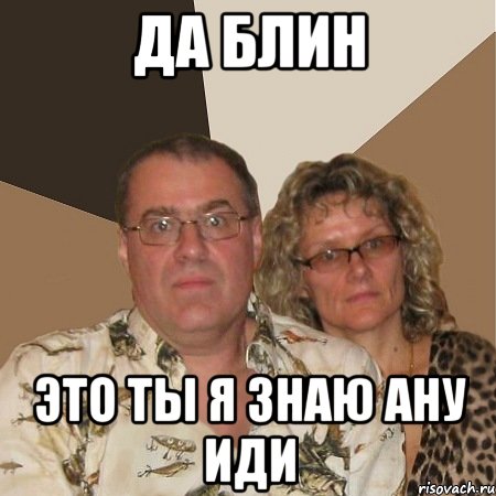 да блин это ты я знаю ану иди, Мем  Злые родители