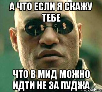 а что если я скажу тебе что в мид можно идти не за пуджа, Мем  а что если я скажу тебе