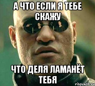 а что если я тебе скажу что деля ламанёт тебя, Мем  а что если я скажу тебе