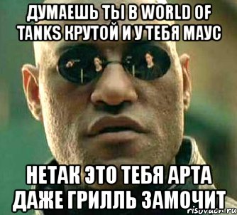 думаешь ты в world of tanks крутой и у тебя маус нетак это тебя арта даже грилль замочит, Мем  а что если я скажу тебе