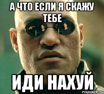 а что если я скажу тебе иди нахуй