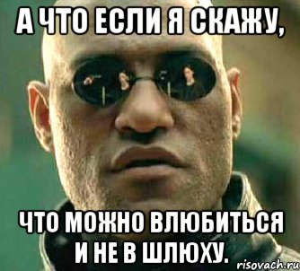 а что если я скажу, что можно влюбиться и не в шлюху., Мем  а что если я скажу тебе