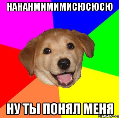 нананмимимисюсюсю ну ты понял меня, Мем Advice Dog